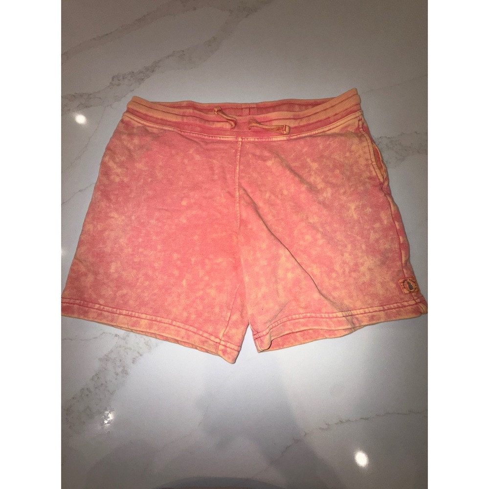 Chubbies Mens Lounge Shorts Coral Pink Yellow Acid Wash French Terry Large